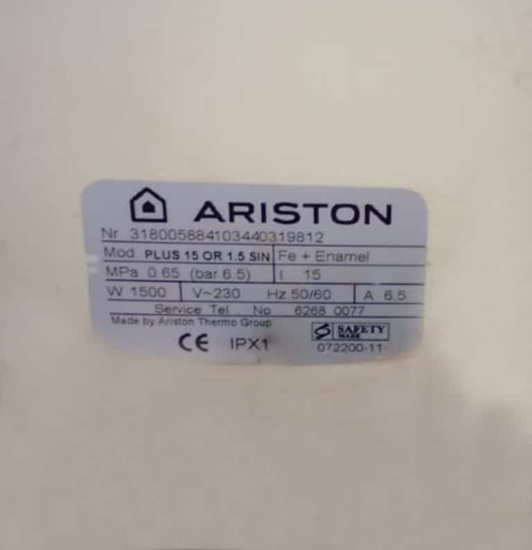 Ariston Plus 15 R 1.5 SIN