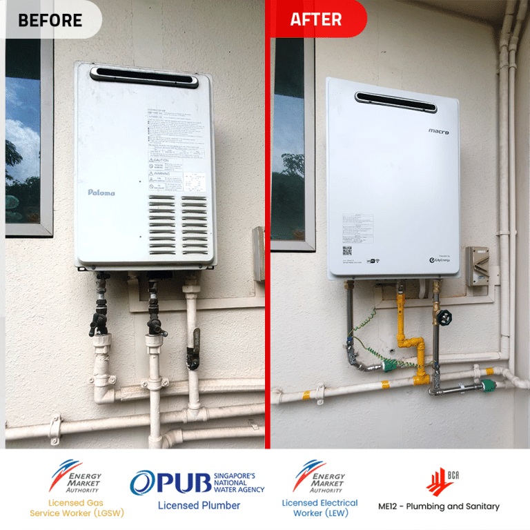 Paloma PH-16SX gas heater replacement with Macro MA-20WOD gas heater at Parc Mondrian - 12 Mar 2024