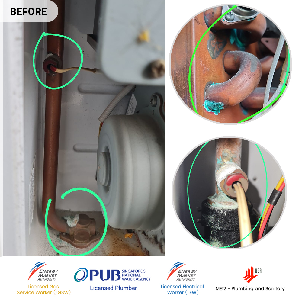 Gas Heater Installation and Replacement in Alexandra 7 Gas Water Heater Powered by City Gas - Heat exchanger water leaking and rusty 011