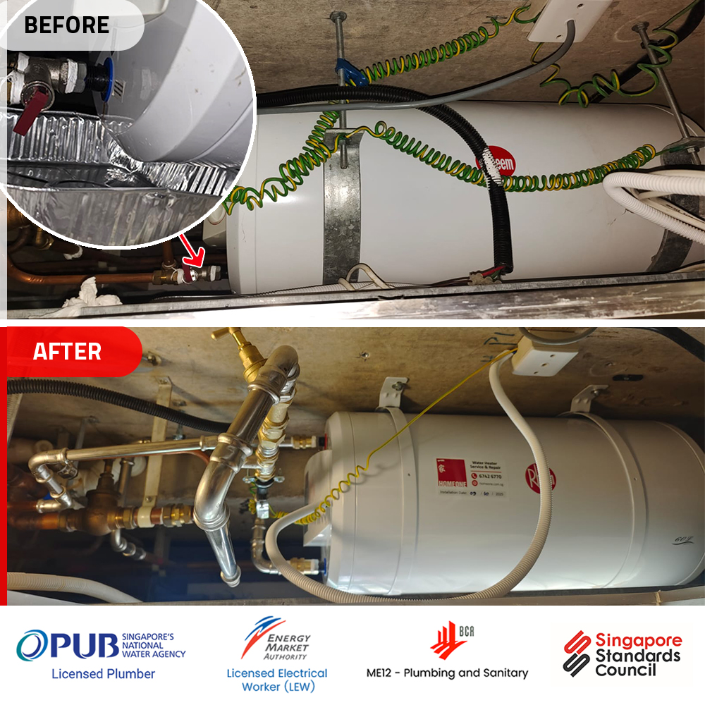 Rheem Water Heater leaking - Caribbean at Keppel-00