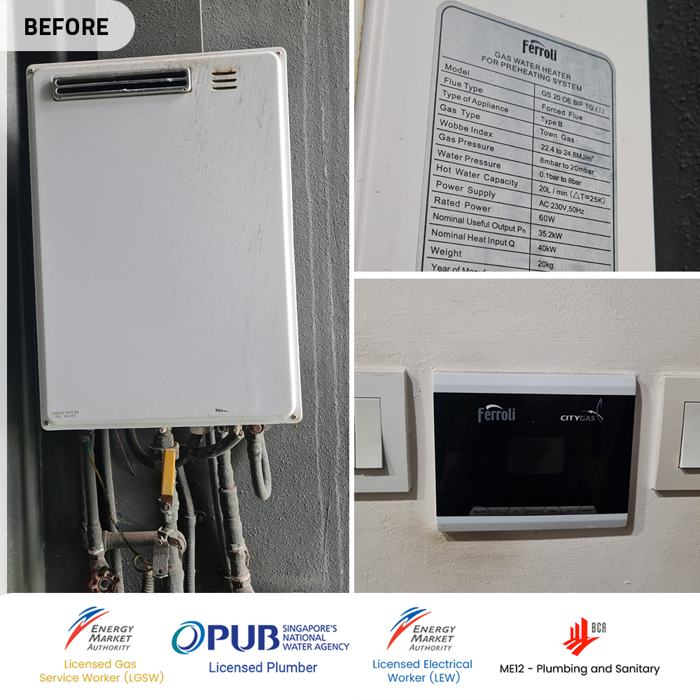 Gas Heater Installation and Replacement in Alexandra 5 City Gas Water Heater Replacement Installation Alexandra - Alex Residences