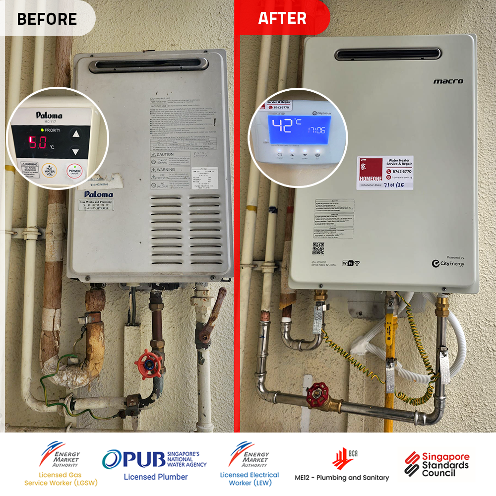 hougang gas water heater installation replacement kovan melody 1