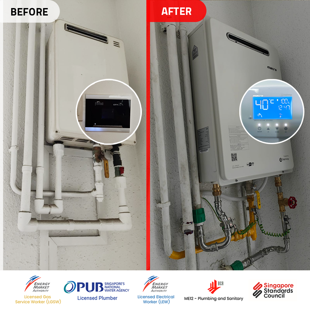 Gas Heater Installation and Replacement in Hougang 8 Hougang Gas Water Heater Installation Replacement - Kovan Residences