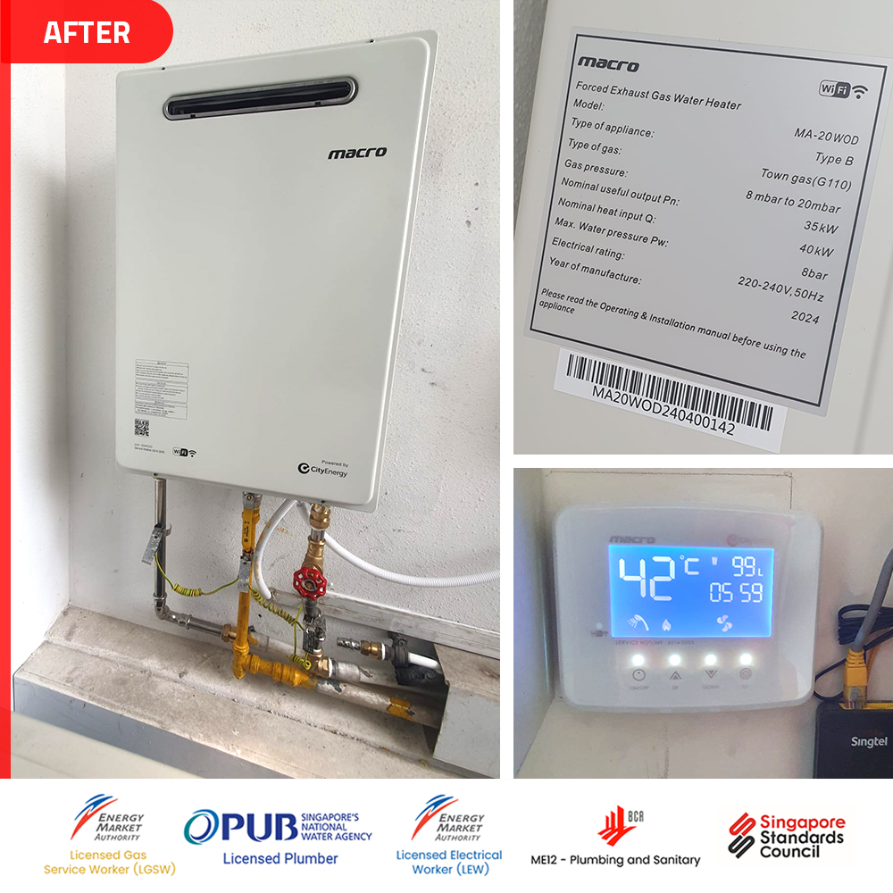 Gas Heater Installation and Replacement in Pasir Ris 13 pasir-ris-gas-water-heater-installation-replacement-coco-palms-after