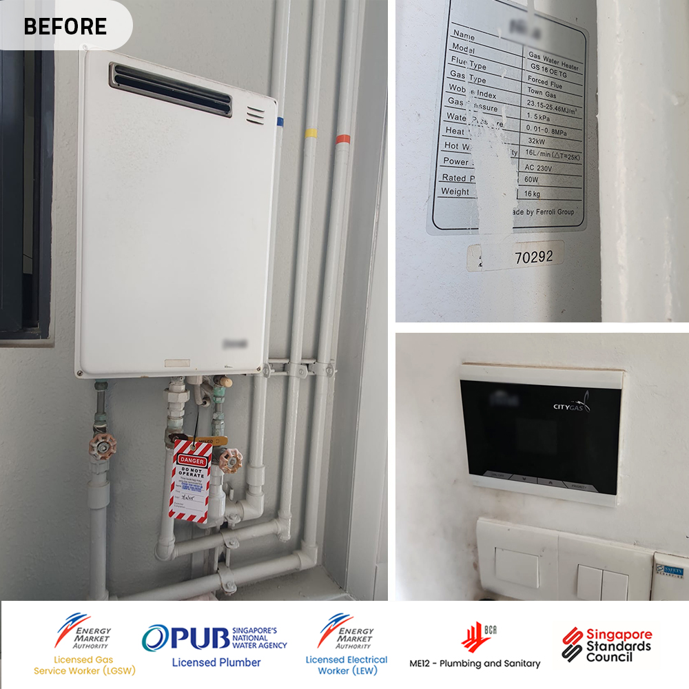 Gas Heater Installation and Replacement in Pasir Ris 9 pasir-ris-gas-water-heater-installation-replacement-nv-residences-before