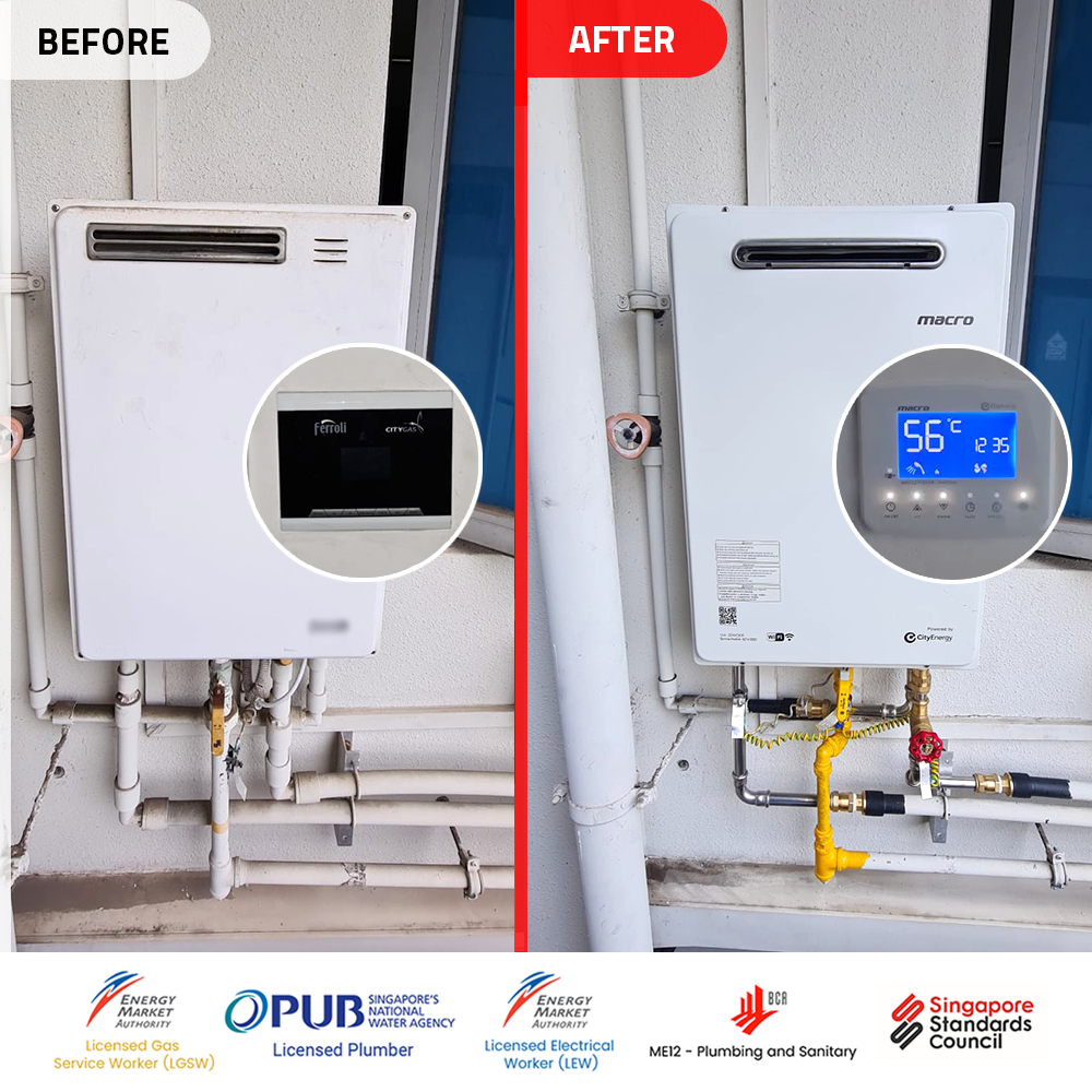 Tampines Gas Water Heater Installation Replacement Qbay Residences