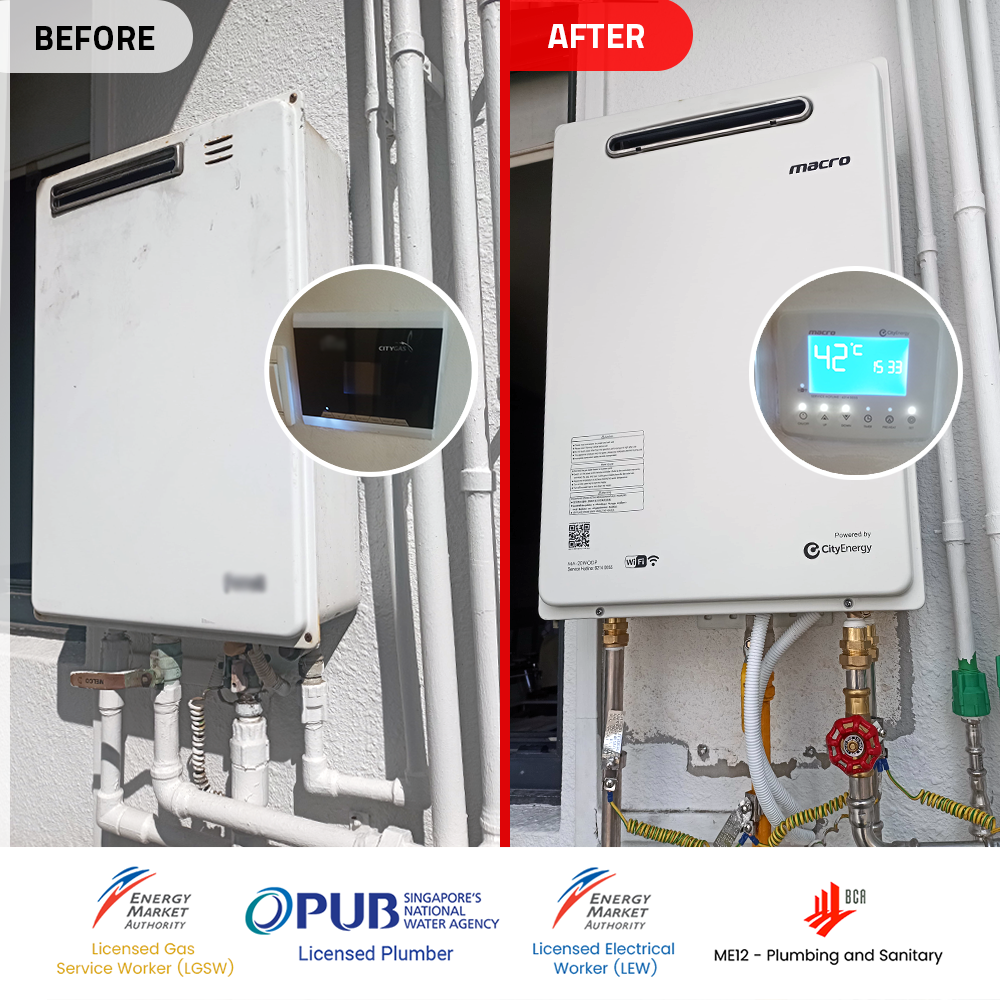 Before After Gas Heater Replacement River Isles