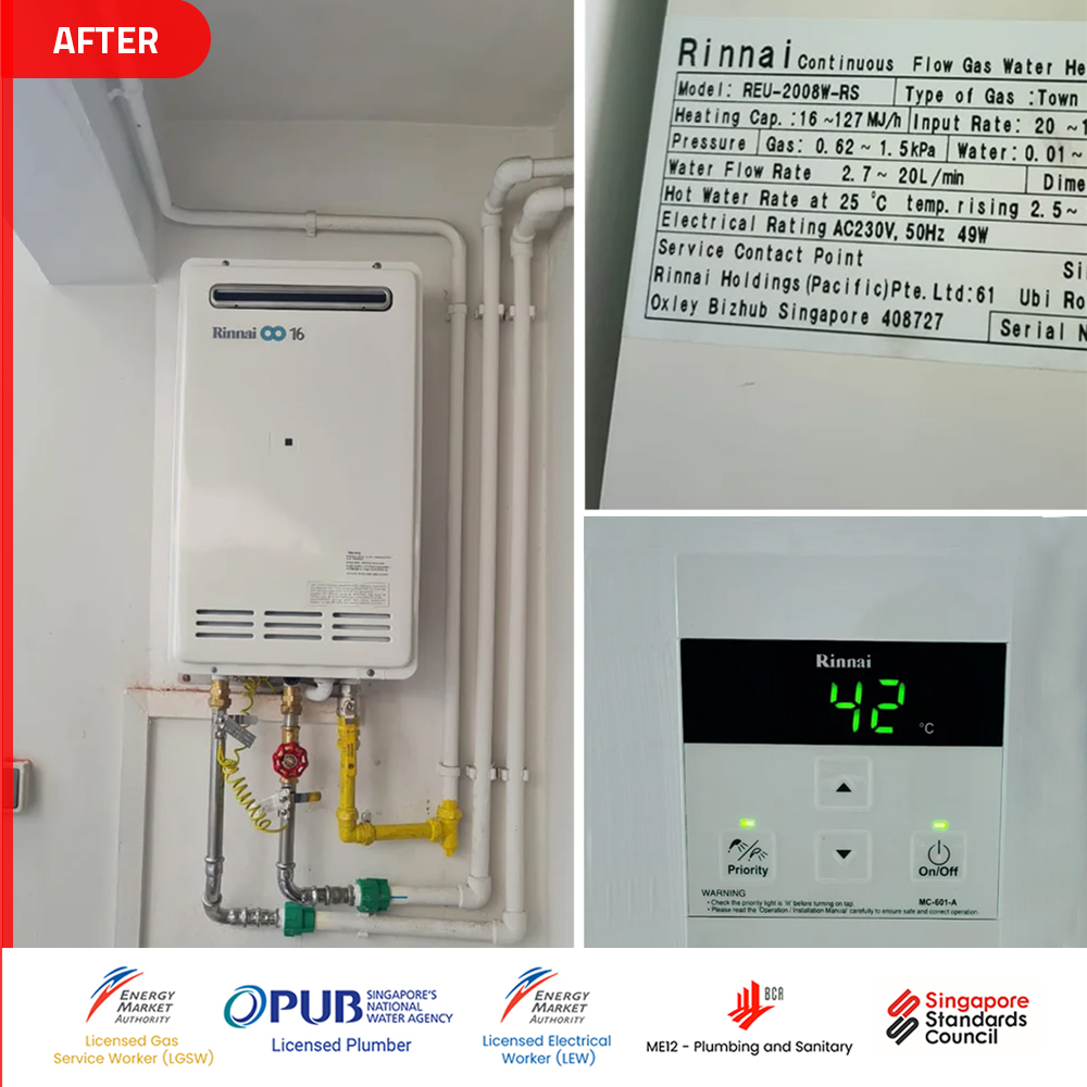Rinnai REU-16RFA-RS Gas Heater Installation Grandeur8 - 02