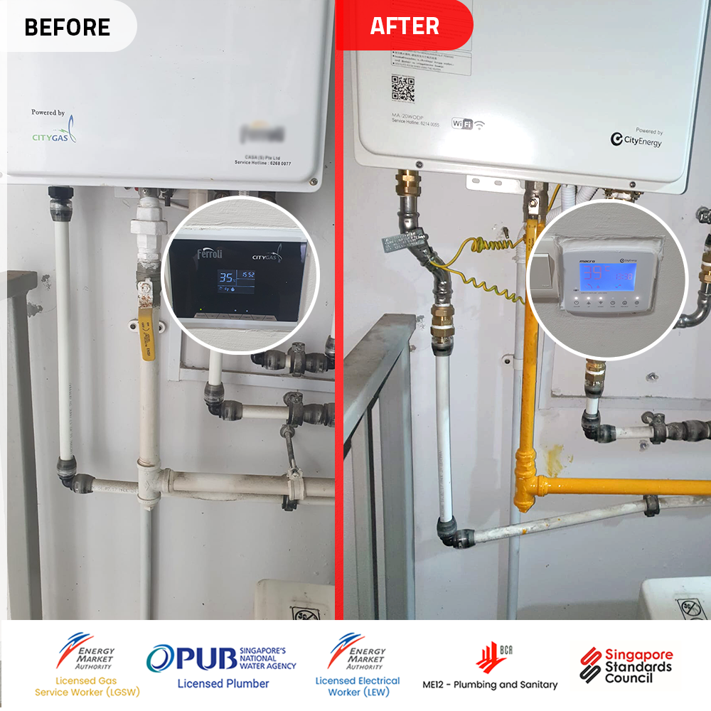 Sembawang Gas Water Heater Installation Replacement - Parc Life