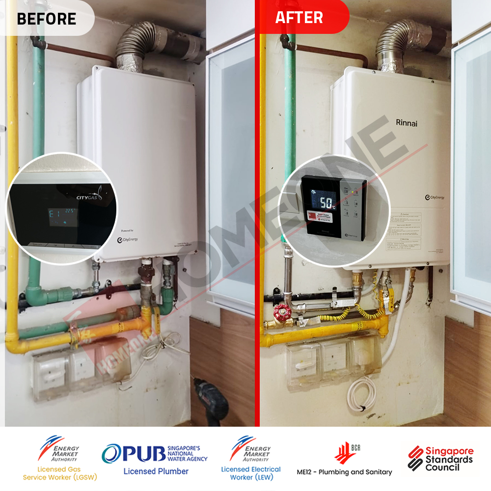 CityGas Water Heater E1 Error Code at Waterfront Waves - Citygas Supply: Replacement to Rinnai-2024WF-RS 2 City Gas Heater E1 Error Code at Waterfront Waves - Gas Heater Replacement 01