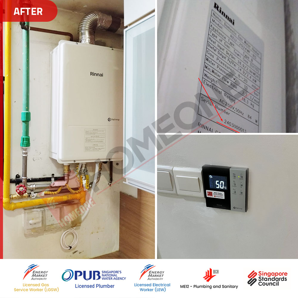 CityGas Water Heater E1 Error Code at Waterfront Waves - Citygas Supply: Replacement to Rinnai-2024WF-RS 4 City Gas Heater E1 Error Code at Waterfront Waves - Gas Heater Replacement 03
