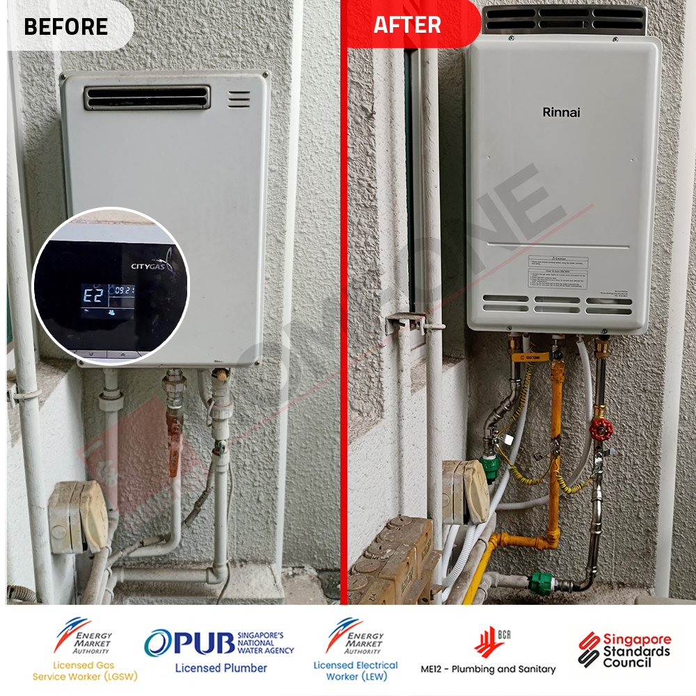 City Gas Heater E2 Error Code at Caspian - Gas Heater Replacement 01