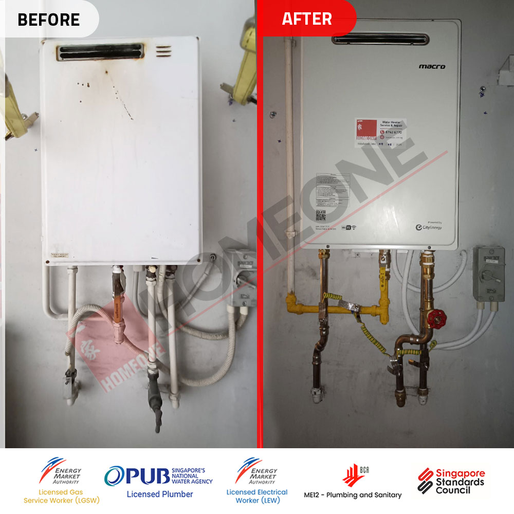 City Gas Heater E3 Error Code at Centro Residences - Gas Heater Replacement 01