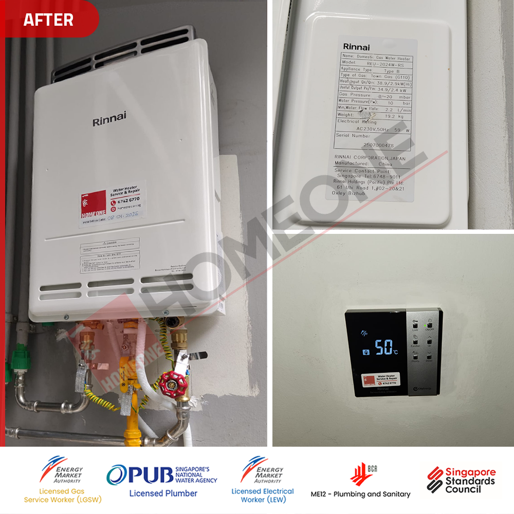 Gas Water Heater E8 Error Code at Waterfront Key - Citygas Supply: Replacement to Rinnai REU-2024W-RS 4 City Gas Heater Waterfront Key E8 Error Code - Gas Heater Replacement 03