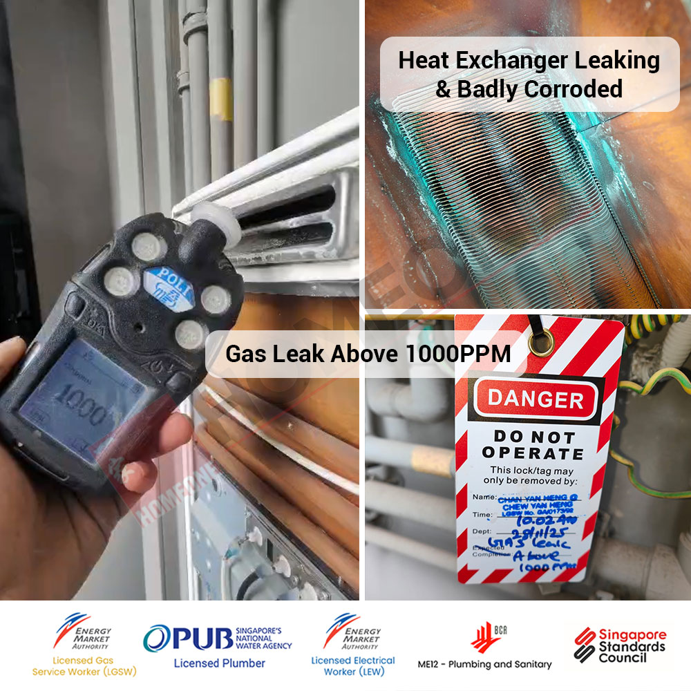 City Gas Heater With Smoke at Inz Residences - Common Issues Found