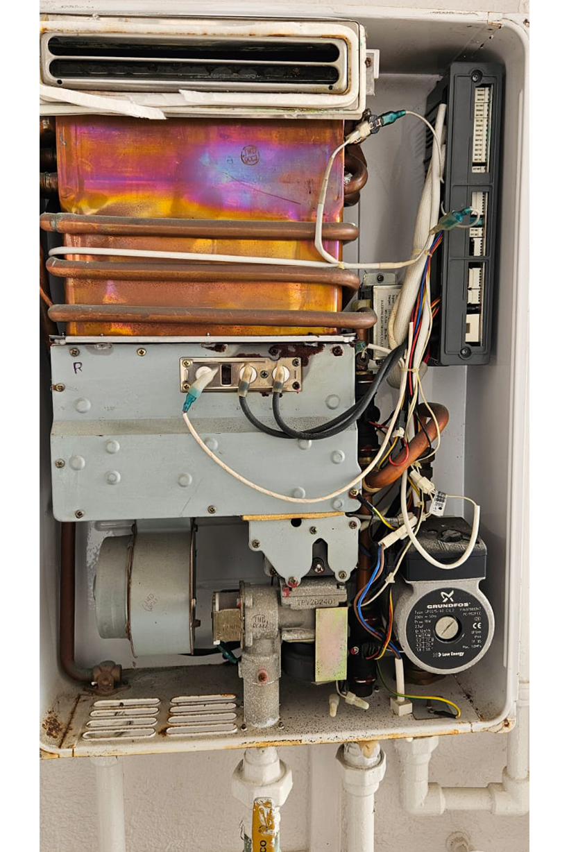 City Gas Heater with Gas Leak at Tree House Safe Heater Dismantle