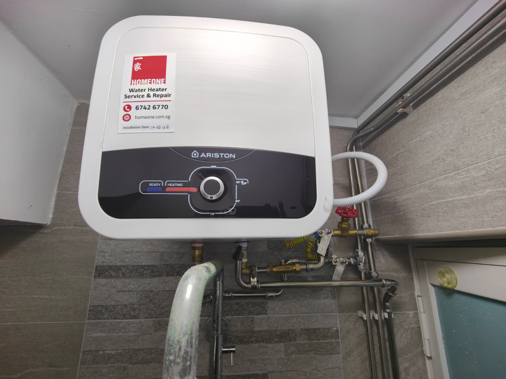 after water heater installation ariston andris2 RS 15L at 476 Ang Mo Kio Ave 10