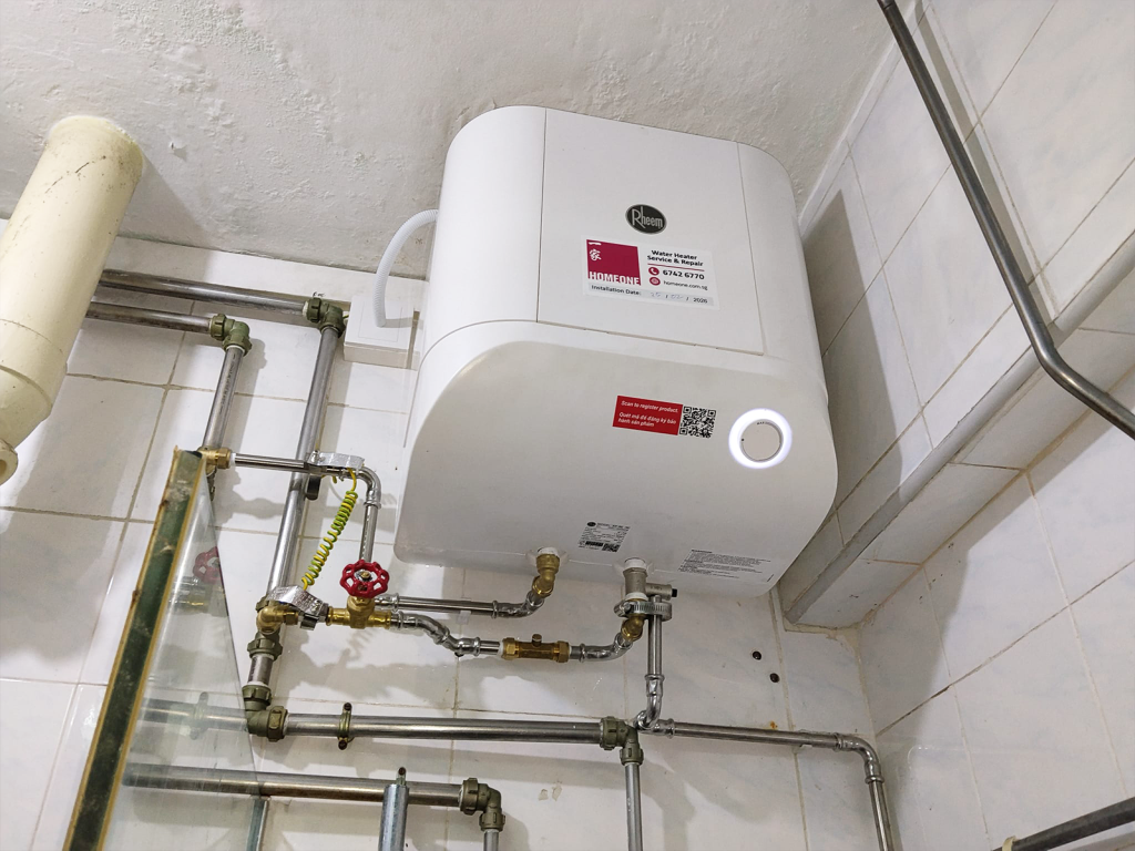 after water heater installation replacement hougang hdb at 580 hougang ave 4