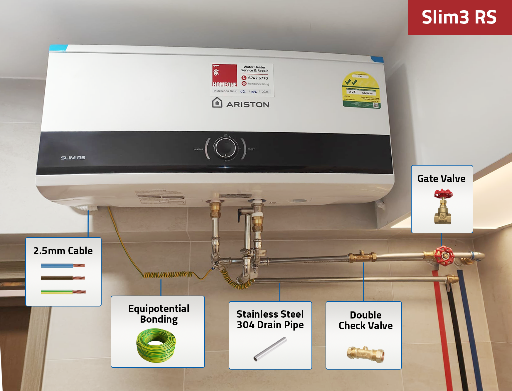 ariston slim3 rs bto water heater replacement guide