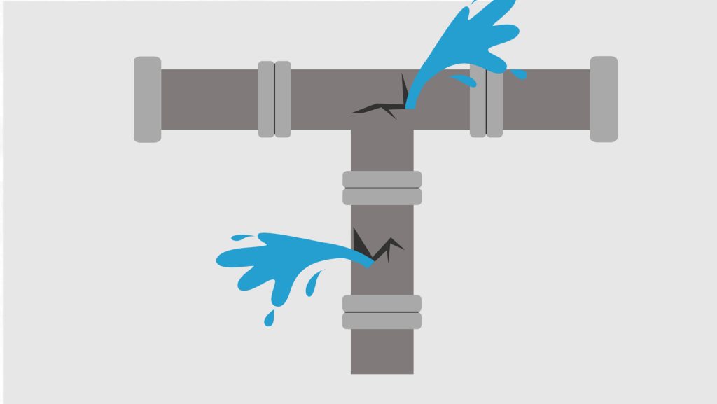 storage water heater leakage or pipe failure