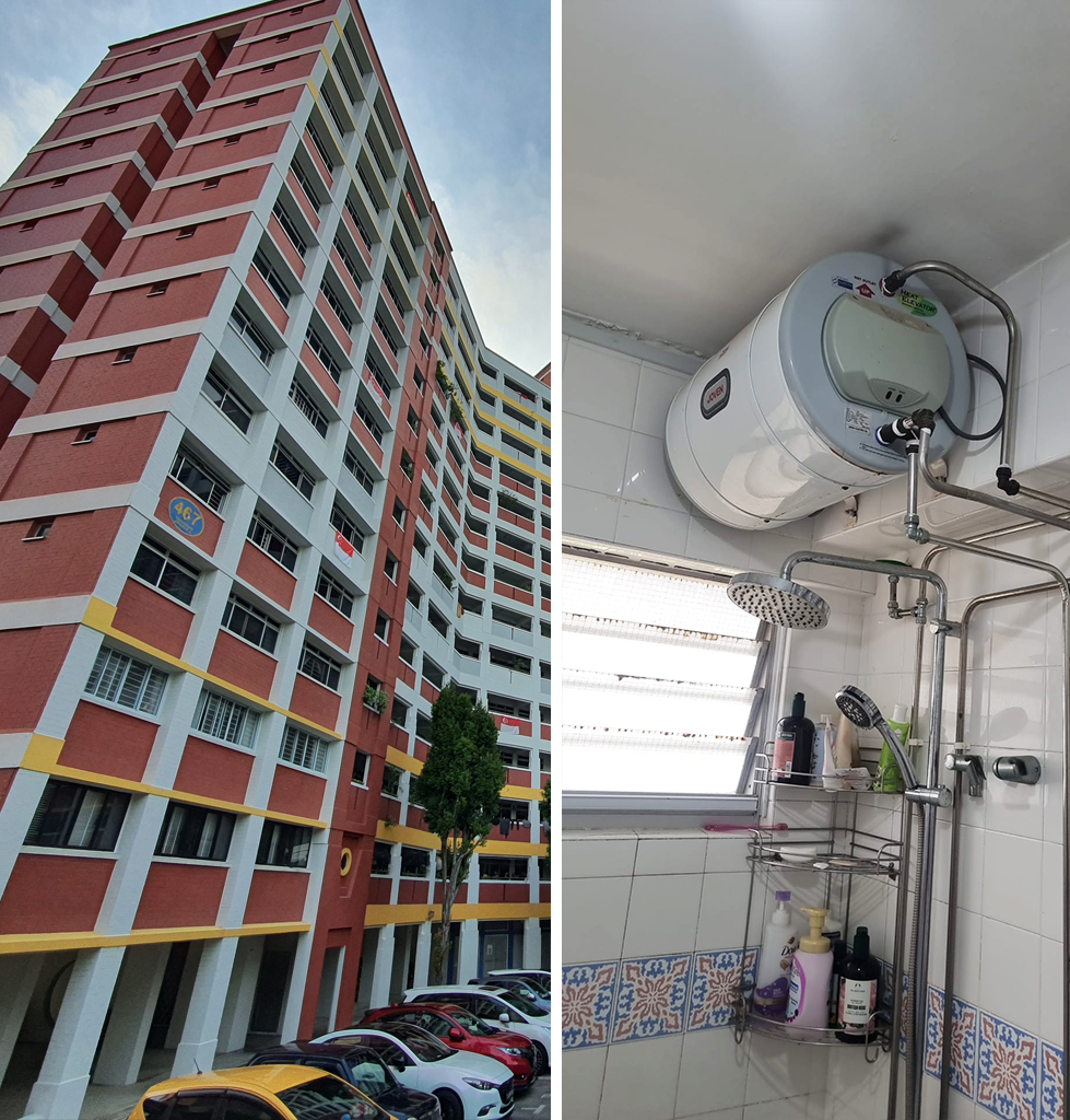water heater installation at hougang hdb 467 hougang ave 8