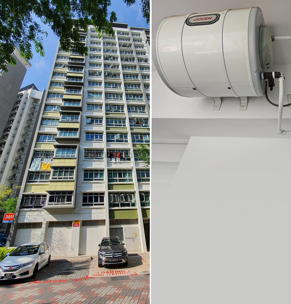 water heater installation replacement at hdb 301B punggol central