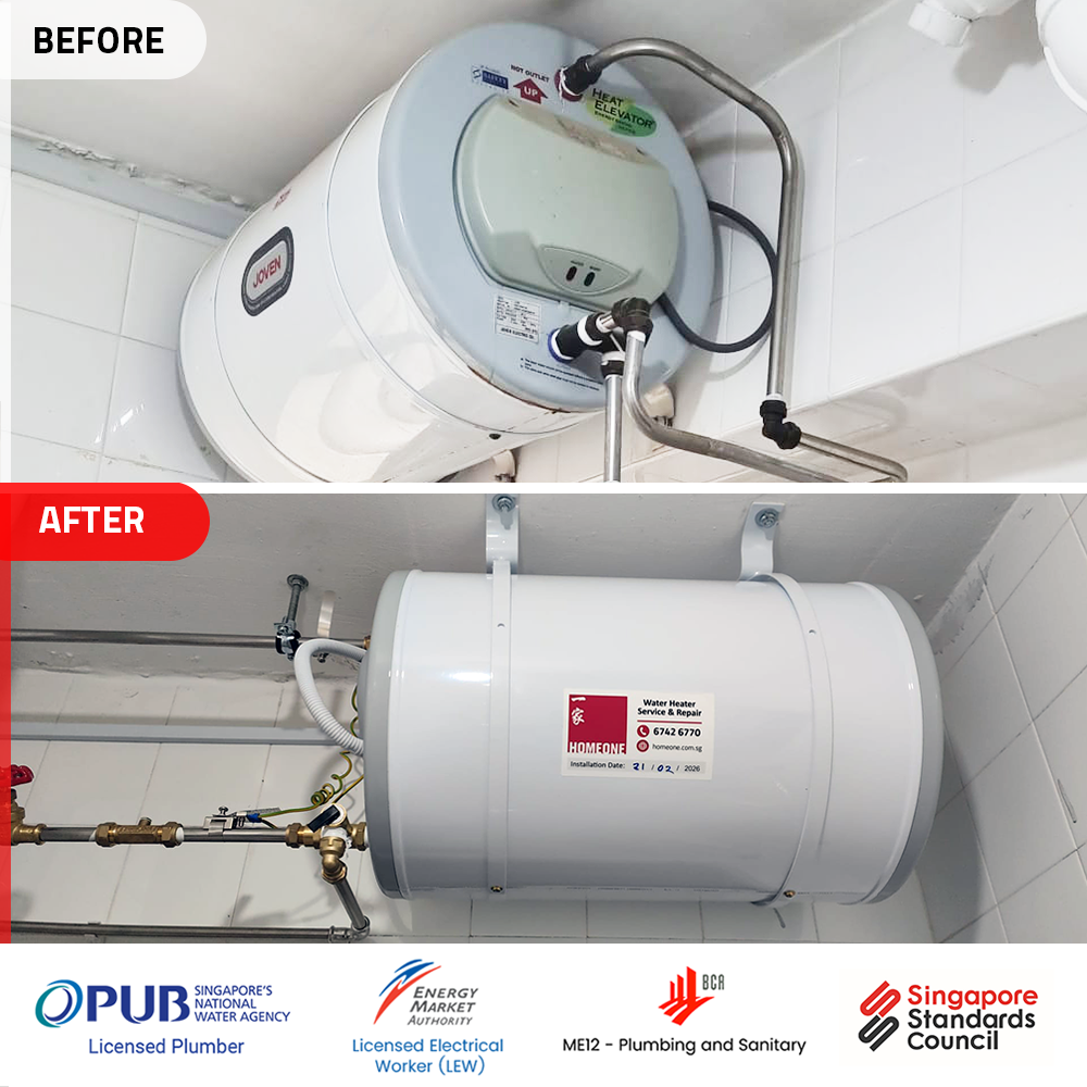 Water Heater installation replacement in 467 Hougang Ave 8