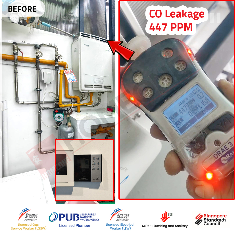 Rinnai Gas Water Heater No Hot Water at Capitol Park - Before Replaced