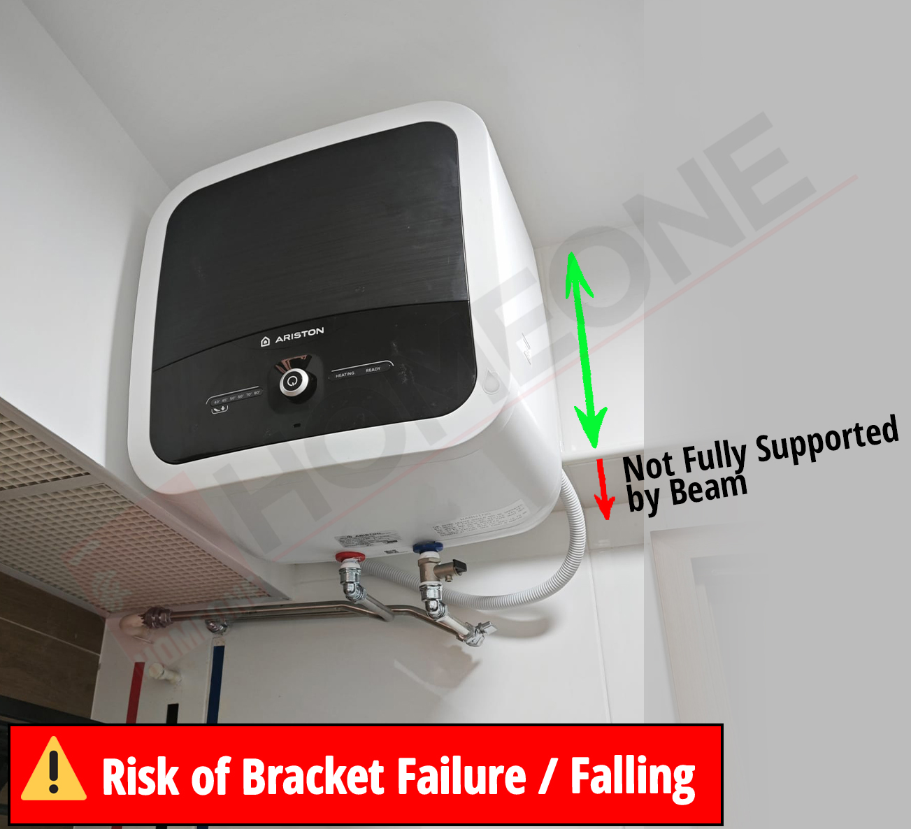 BTO Ariston Storage Heater Replacement Guide 12 Square Tank Overhang
