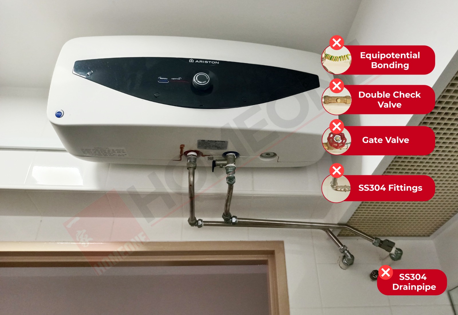 non compliant ariston water heater bto