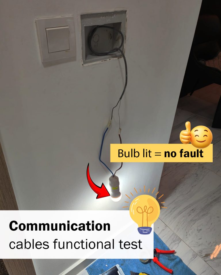 communication cables functional test