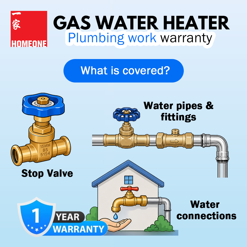 gas water heater - plumbing work warranty