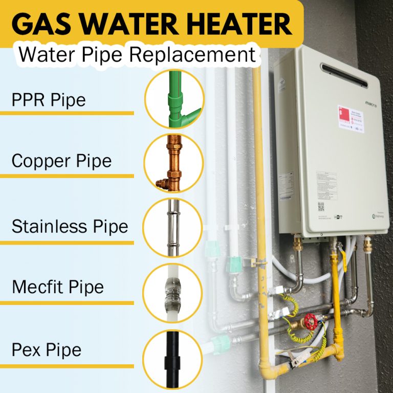 gas water heater water pipe replacement