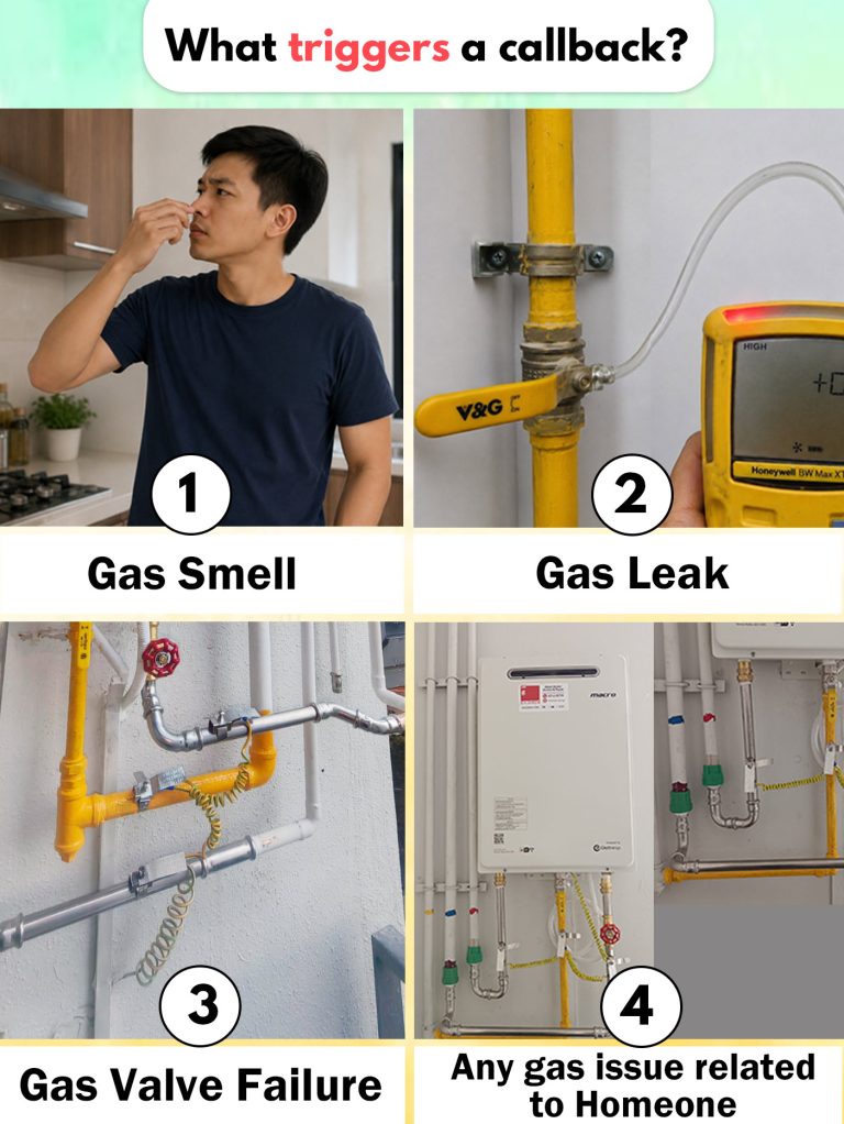 what triggers a call back gas work warranty new