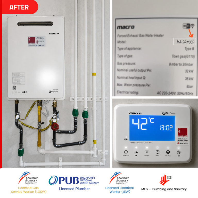 CO leak Gas Water Heater power by Citygas at Skypak - After