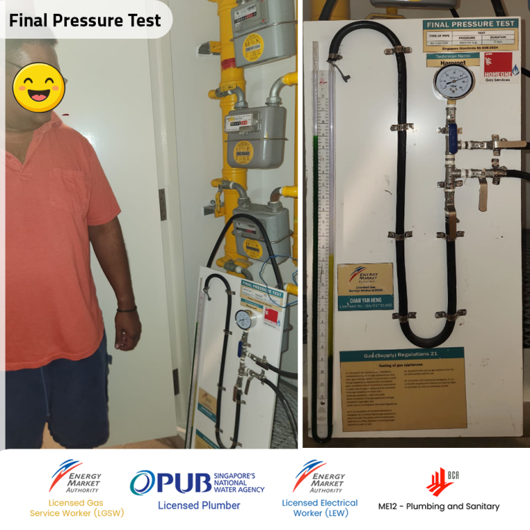 CO leak Gas Water Heater power by Citygas at Skypak Final Pressure Test