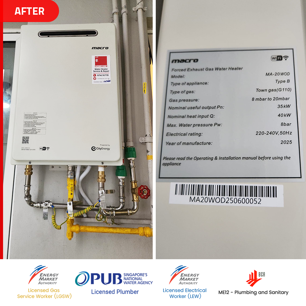 after city gas heater replacement at woodlands forestville