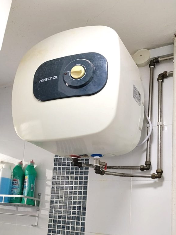 before water heater replacement at 403 bedok north ave 3
