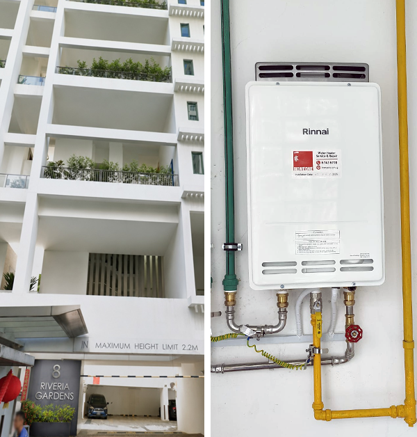 River valley gas heater replacement in singapore